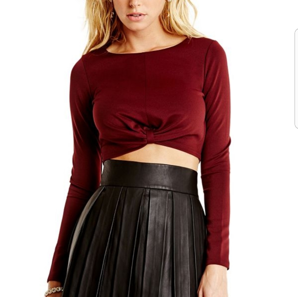 New Marciano Posy Knotted Crop Top Size S